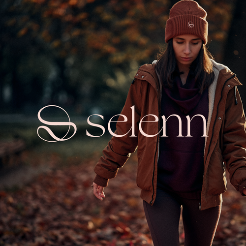 Circle design with the title 'Selenn: A Fitness Brand Built in Harmony with the Female Body'
