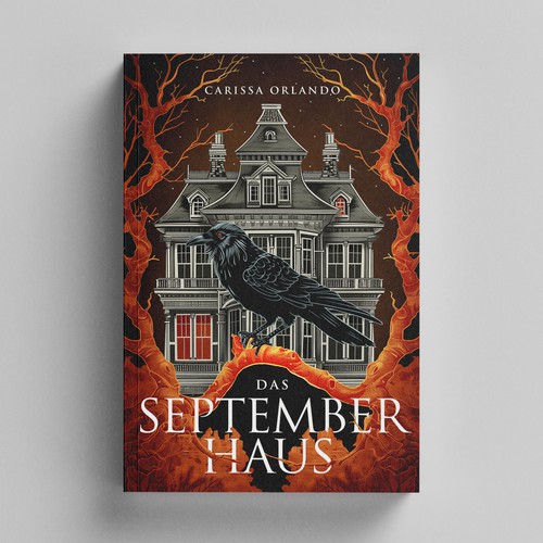 Raven design with the title 'Book Cover for Das Septemberhaus'