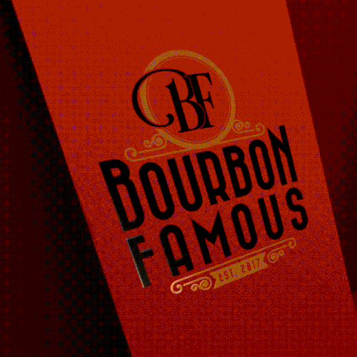 Typography label with the title 'Bourbon logo'