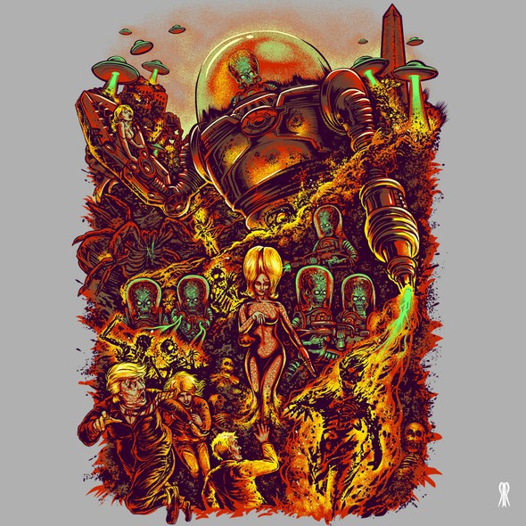 Mars design with the title 'MARS ATTACK'