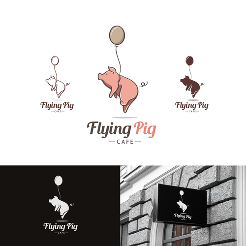 Flying design with the title 'Flying Pig'