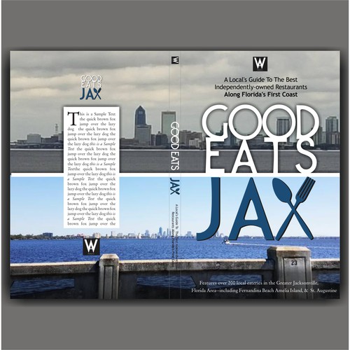 Cozy design with the title 'Book Cover Concept for Restaurant Guide'