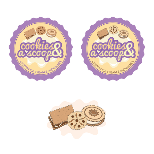 Dessert logo with the title 'Ice Cream Logo'