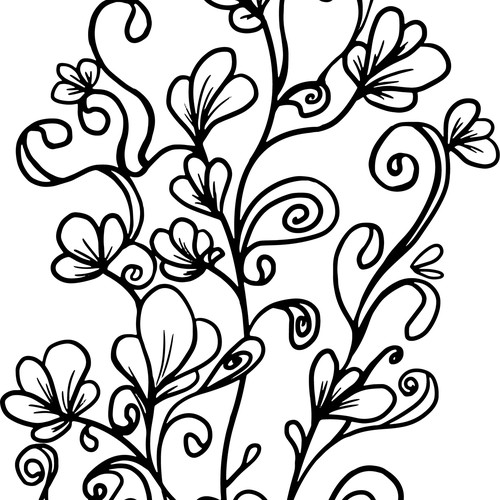 Floral artwork with the title 'Decorative pattern'