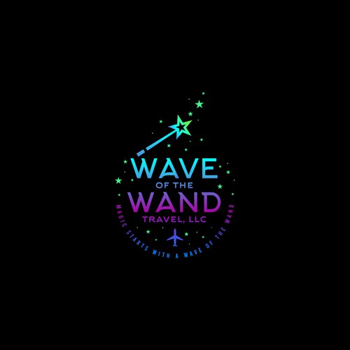 Disney design with the title 'Wave of the Wand Travel, LLC'