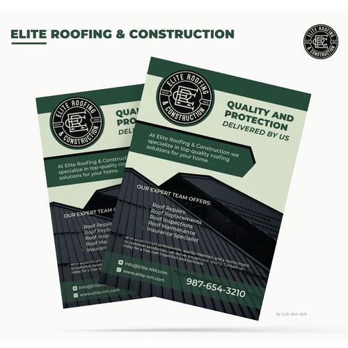 Small business design with the title 'Flyer for construction company'