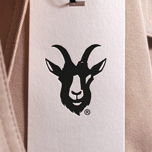 One-color design with the title 'Goat - Logo design'