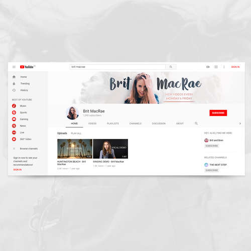 Expressive design with the title 'Creative & Trendy YouTube Coverfor Personal Brand'