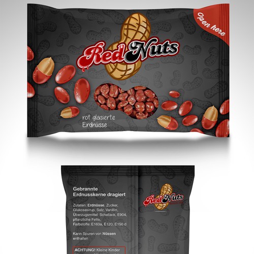 Almond design with the title 'package and Logo design'