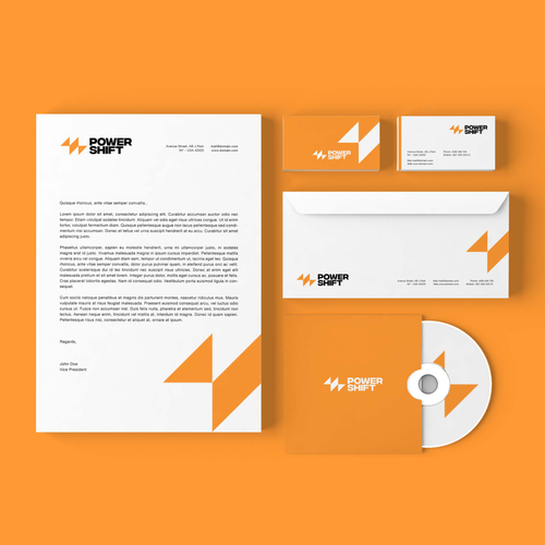 Bolt design with the title 'bolt + letter S '