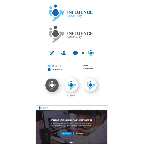 Way design with the title 'Influence your way logo design (draft 2)'