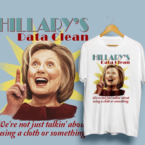 Portrait t-shirt with the title 'another Hillary'