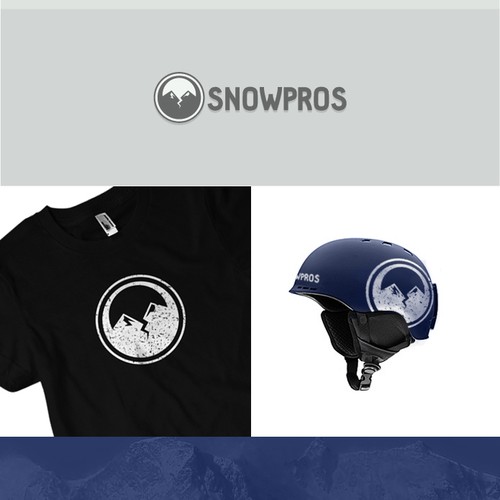 Snowboard logo with the title 'Snowpros Logo'