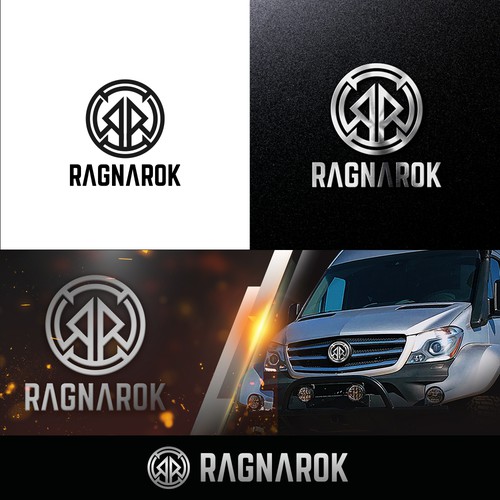 Van design with the title 'Logo for an adventure van named Ragnarok'