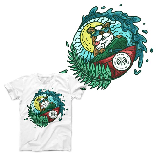 Tropical t-shirt with the title 'Shirt Design Concept for a Coccoloba'