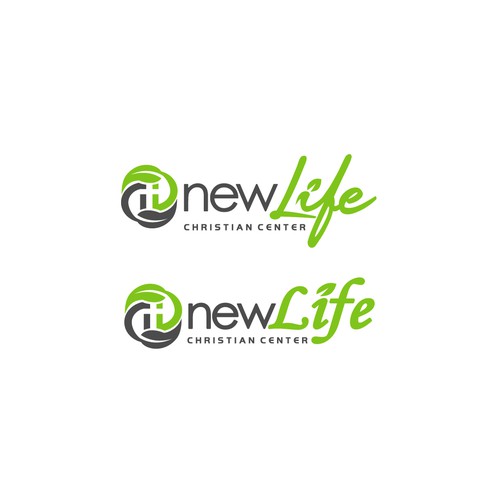 Abstract cross logo with the title 'newlife'