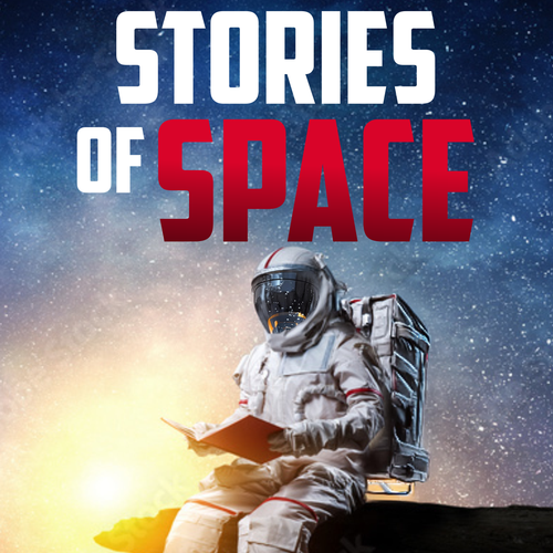Story book cover with the title 'Astronaut Book Cover Design for Stories of Space'