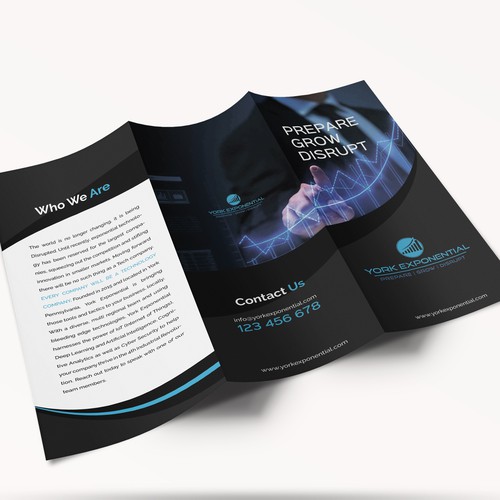 Advert design with the title 'Brochure design'