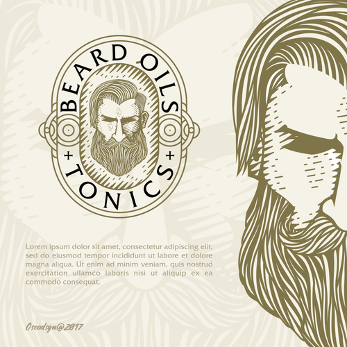Beard brand with the title 'Logo for beard oil product'