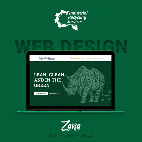 Industrial website with the title 'Industrial Recycling Services'