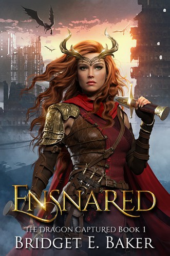 Dragon book cover with the title ' Ensnared'