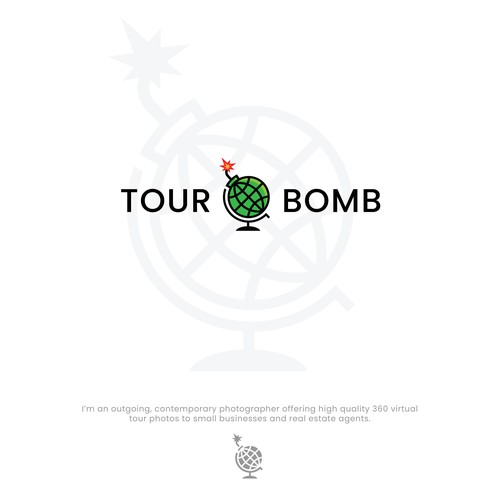 Bomb logo with the title 'Logo design for travel agency'