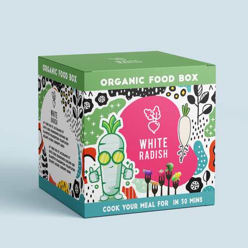 Vegetable packaging with the title 'food box'