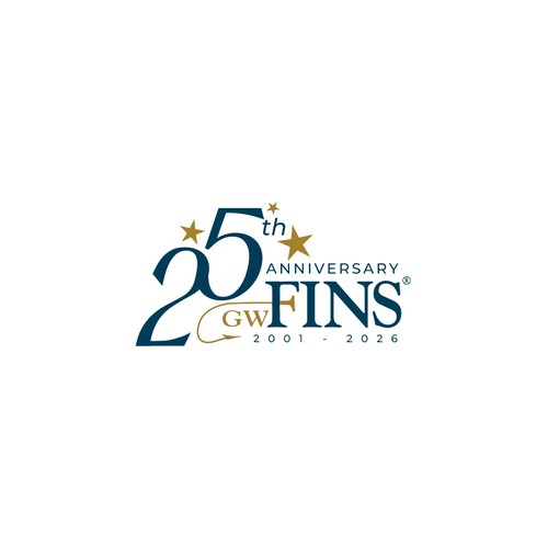 50 year anniversary logo with the title 'GW Fins 25th Anniversary'