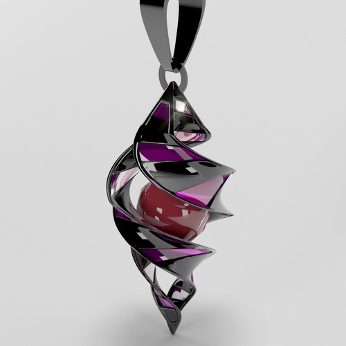 Necklace design with the title 'Auralinks Smart Jewelry Product Design'