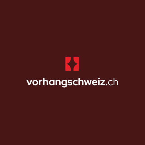 Double meaning logo with the title 'Swiss logo for online curtain shop: vorhangschweiz.ch'