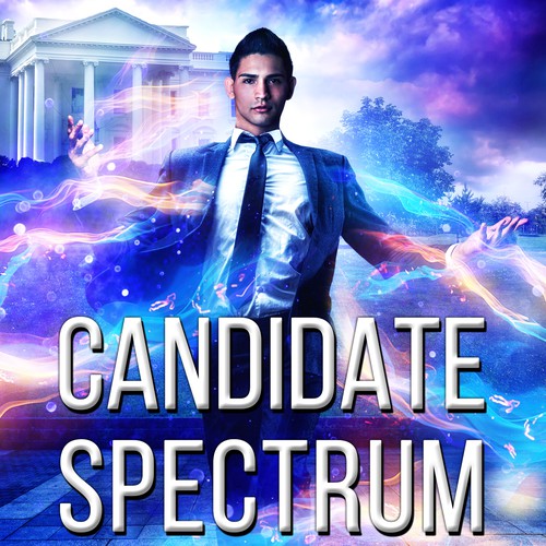 Urban fantasy book cover with the title 'Book cover design - Candidate Spectrum by author Brian Cato'