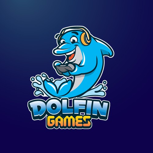 Dolphin design with the title 'Dolfin Games'