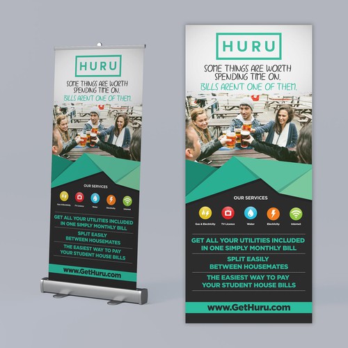 Student design with the title 'Rollup Banner'