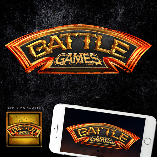 Epic logo with the title 'Battle Games Epic Logo Design Entry #3'