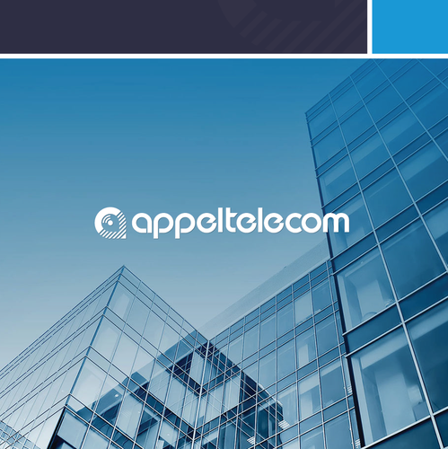 Marketing brand with the title 'Create visual identity for a french telephony company targeting professionals'