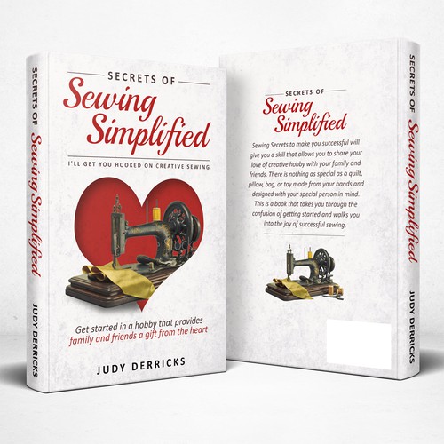 Classic book cover with the title 'Book cover for secret of succesful sewing'