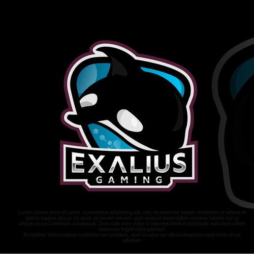 Orca design with the title 'logo design'