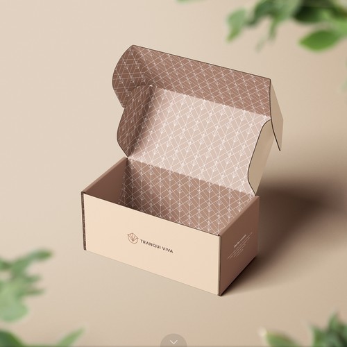 Kraft paper packaging with the title 'Tranqui Viva Decorative Book Set Packaging'