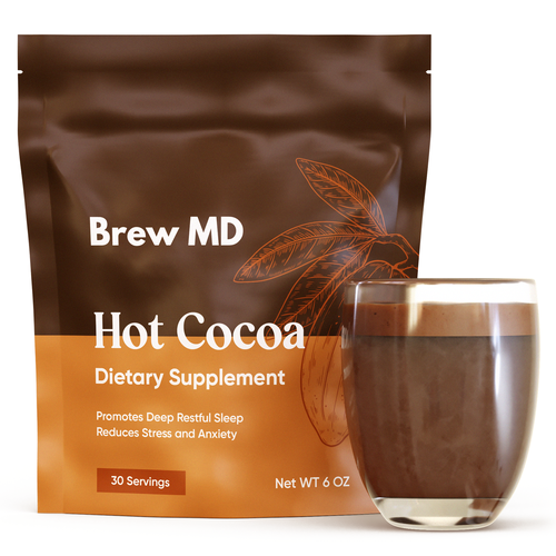 3D rendering design with the title '3D renders of a cocoa powder pouch'