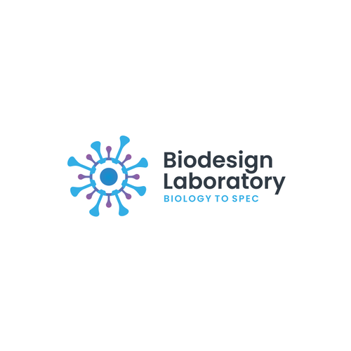 Biology logo with the title 'Smart use of negative space'