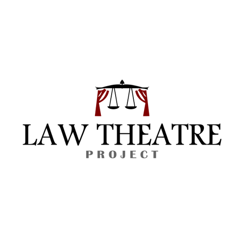 Theater logo with the title 'Logo for an organisation of theatre performers and educational professionals who create law related plays'