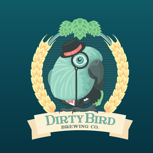 Barley design with the title 'Hipster Bird'