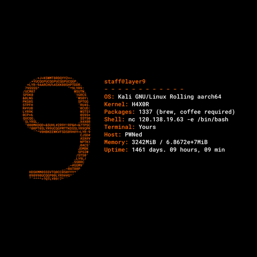 Technology t-shirt with the title 'Layer9'