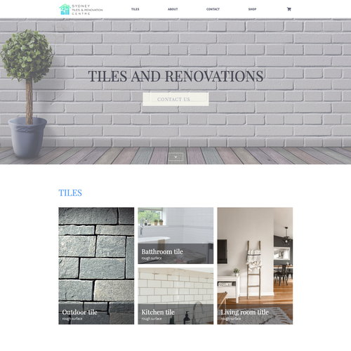 Tile design with the title 'Home Page for Tile Company'