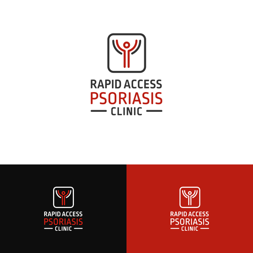 Research logo with the title 'Modern iconic logo for a dermathology clinic'