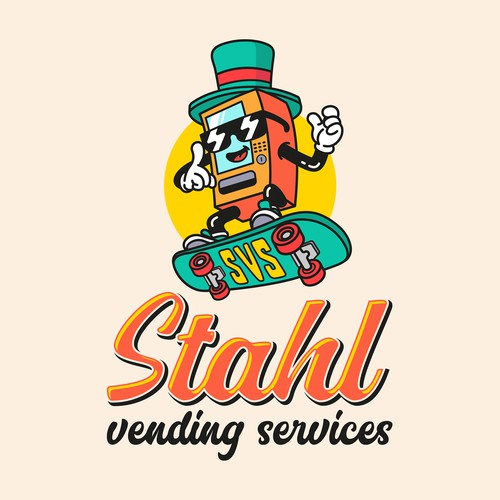 Sunglasses logo with the title 'Stahl Vending Services'
