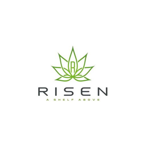 Marijuana logo with the title 'elegant logo of a abstract cannabis leaf'