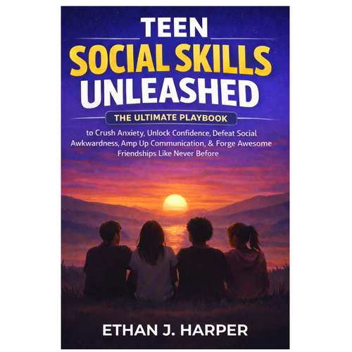 Teen book cover with the title 'TEEN SOCIAL SKILLS UNLEASHED'