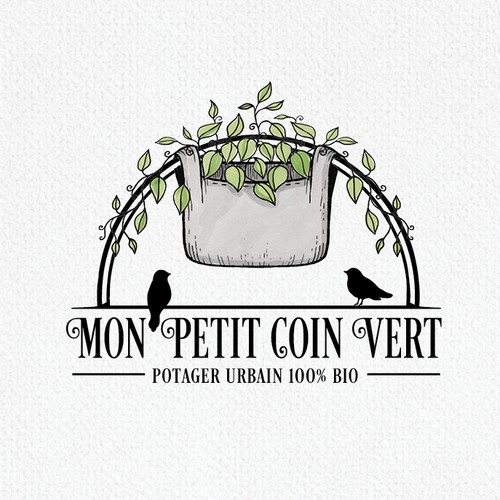 Plant design with the title 'Mon petit coin vert'