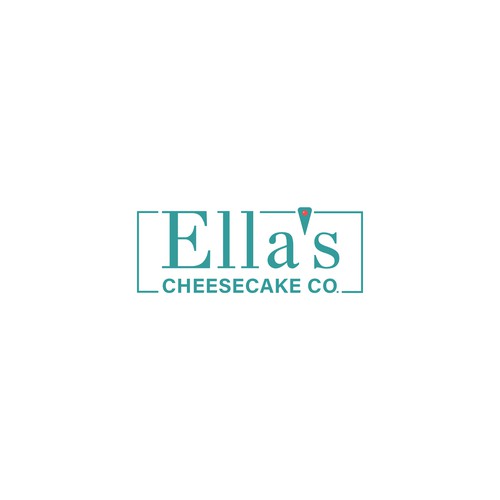 Cheesecake design with the title 'Timeless Logo for Ella's cheesecake co.'